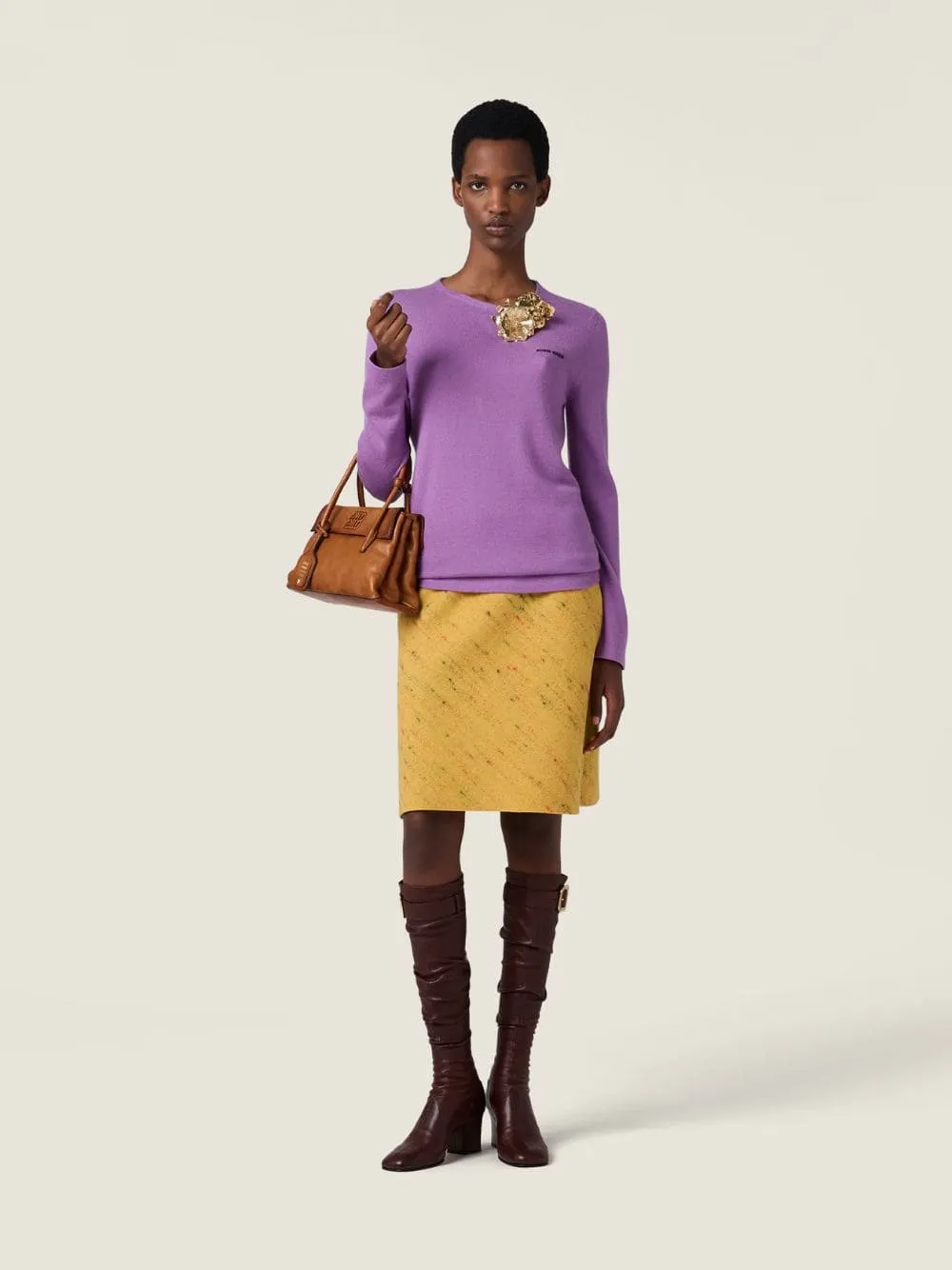 Wisteria Cashmere-Silk Crewneck Sweater sold by Fashion Clinic