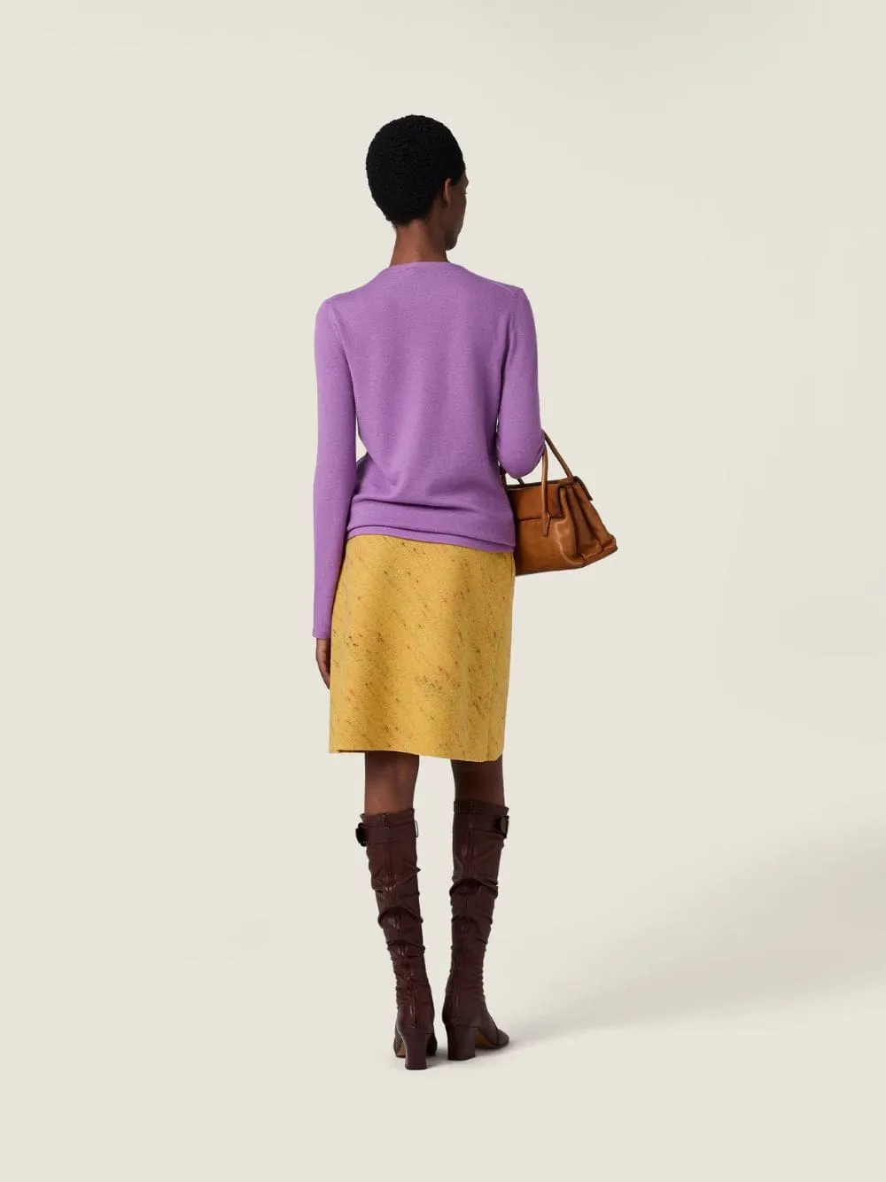 Wisteria Cashmere-Silk Crewneck Sweater sold by Fashion Clinic product image thumbnail 3