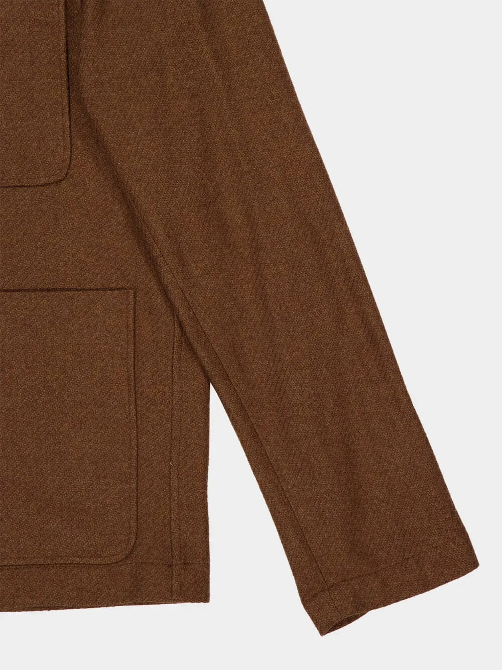 Brown Cashmere-Silk Buttoned Jacket sold by Fashion Clinic product image thumbnail 4