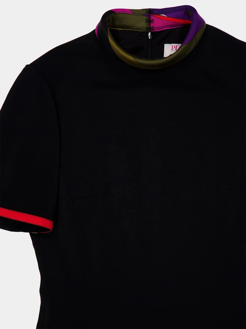 Black Flared Dress with Printed Details sold by Fashion Clinic product image thumbnail 5