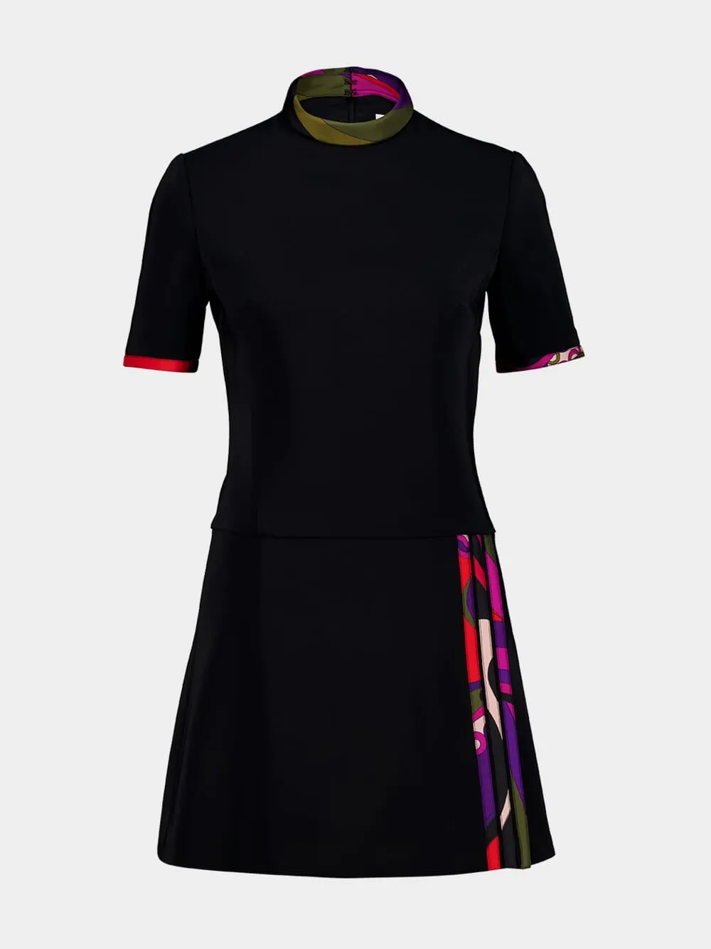 Black Flared Dress with Printed Details sold by Fashion Clinic product image thumbnail 2
