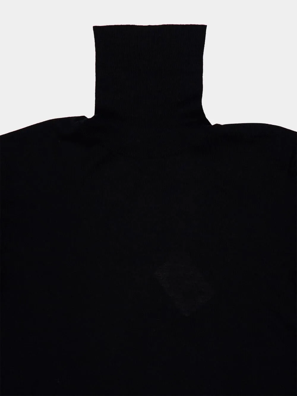 Black Virgin Wool High-Neck Jumper sold by Fashion Clinic product image thumbnail 3