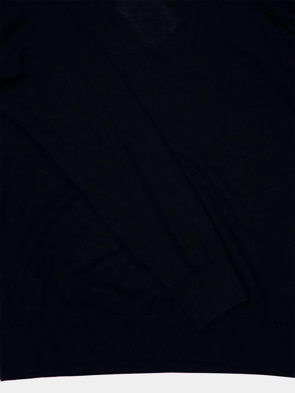 Navy Virgin Wool High-Neck Jumper sold by Fashion Clinic product image thumbnail 4