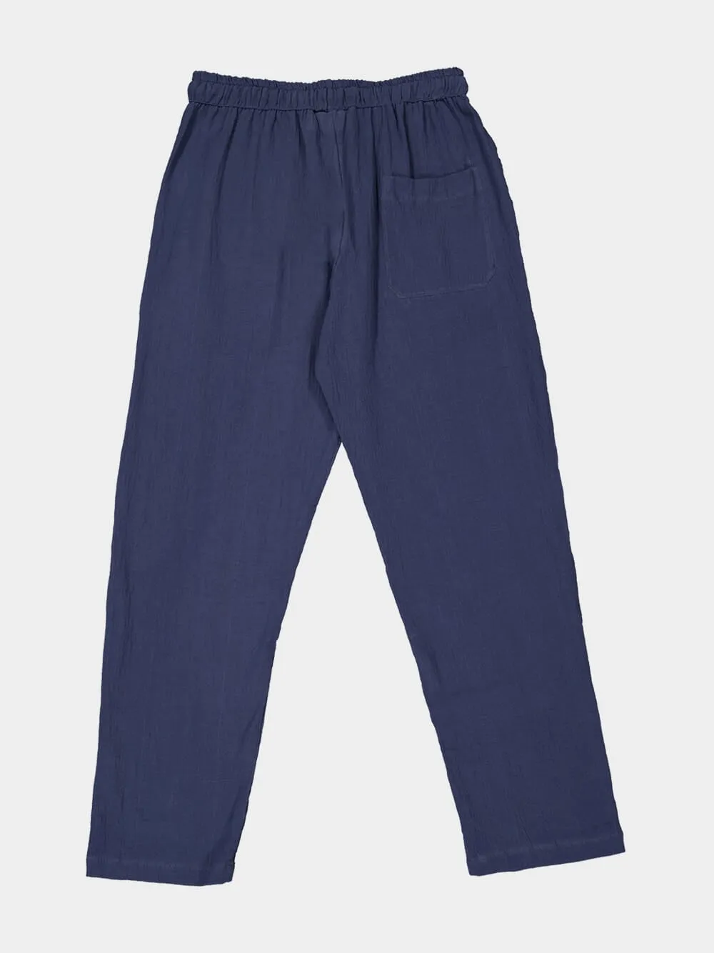 Indigo Blue Organic Cotton Baggy Trousers sold by Fashion Clinic product image thumbnail 5