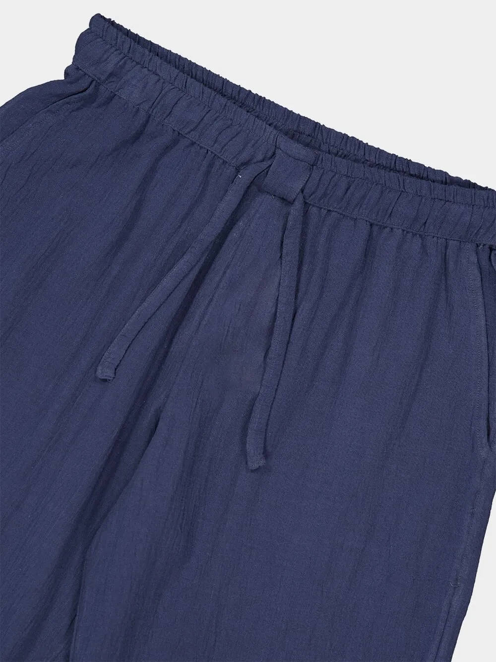 Indigo Blue Organic Cotton Baggy Trousers sold by Fashion Clinic product image thumbnail 3