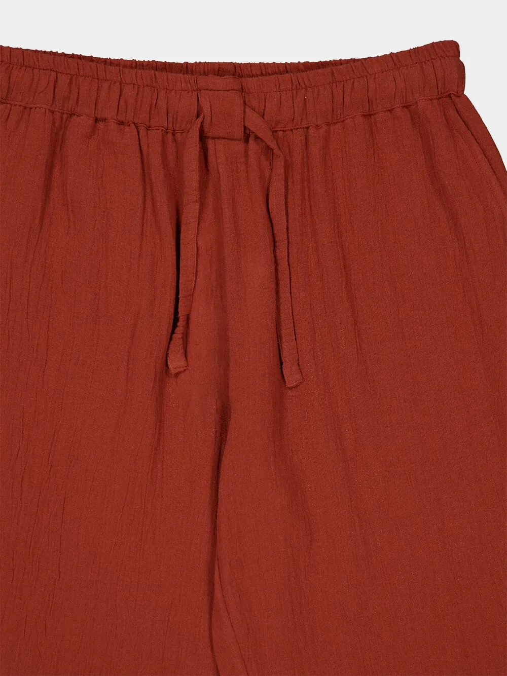 Terracotta Organic Cotton Baggy Trousers sold by Fashion Clinic product image thumbnail 3