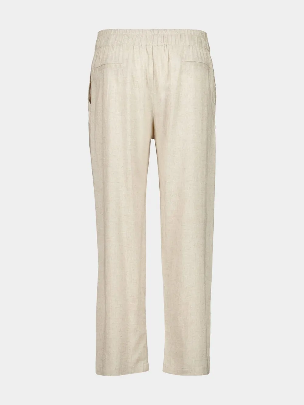 Cream Palmeta Linen Long Formal Pants sold by Fashion Clinic product image thumbnail 2