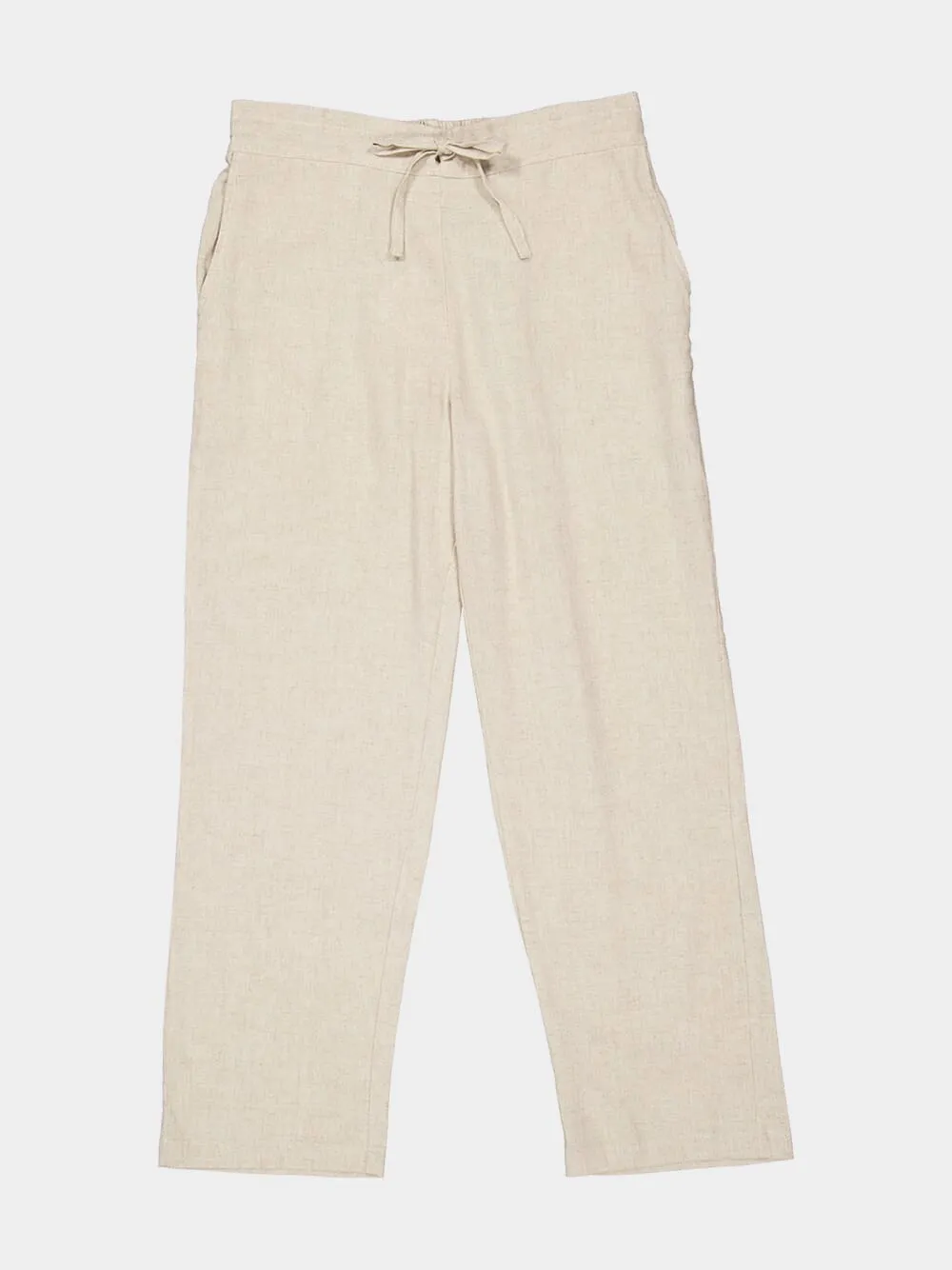Cream Palmeta Linen Long Formal Pants sold by Fashion Clinic product image thumbnail 4