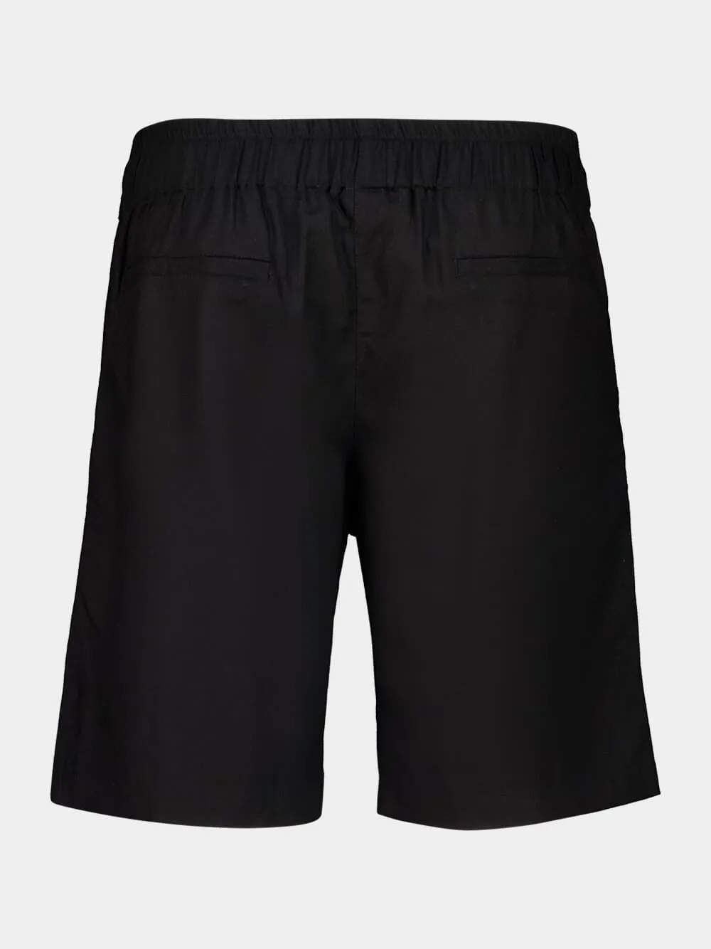 Black Palmeta Tailored Bermuda Shorts in Handmade Linen sold by Fashion Clinic product image thumbnail 2