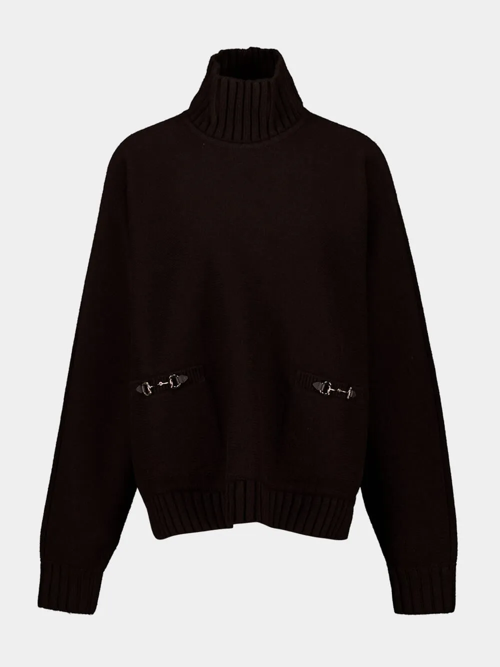 Coffee Brown Wool-Cashmere Pullover sold by Fashion Clinic