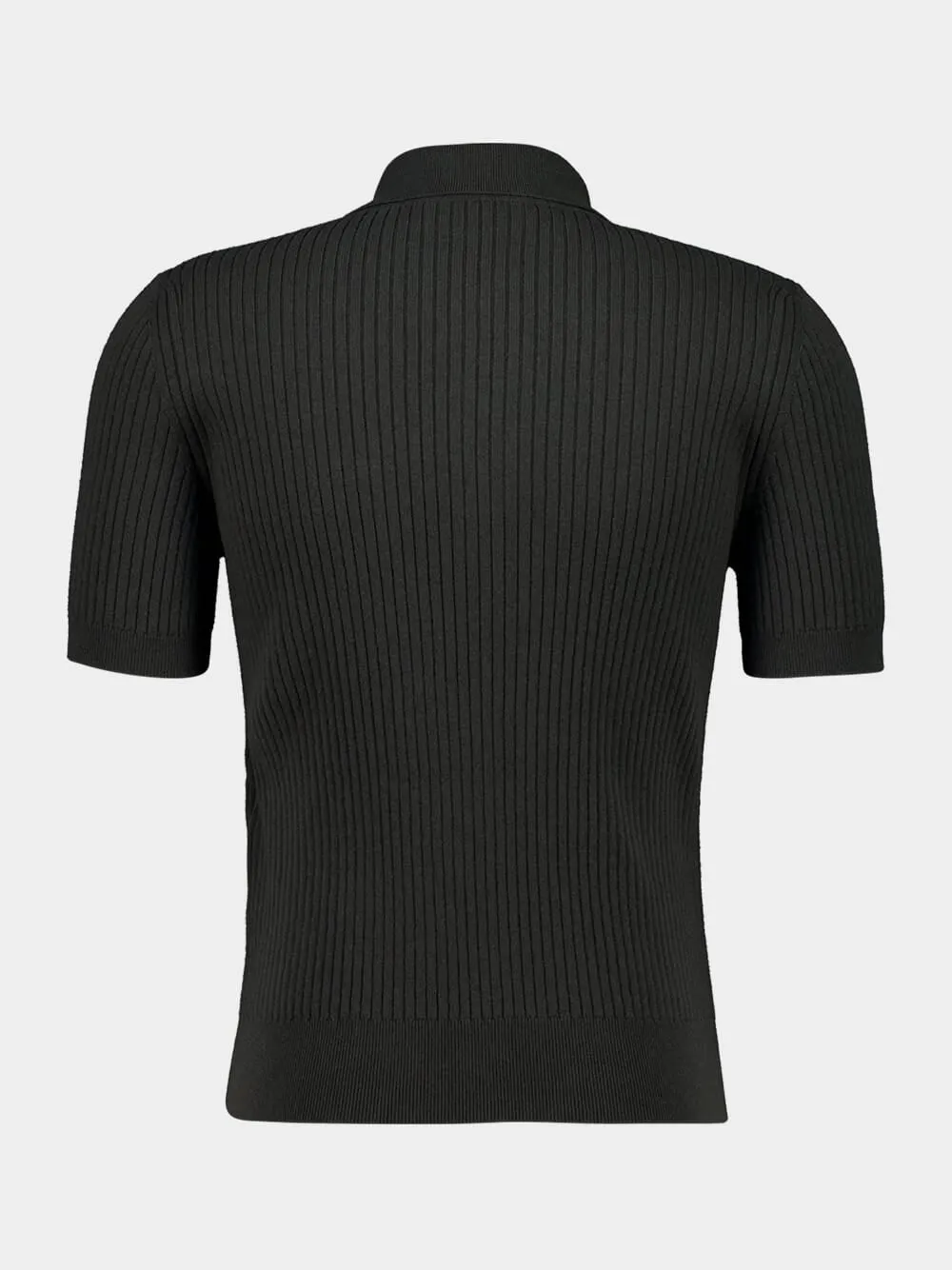 Forest Green Wool Knit Polo Shirt sold by Fashion Clinic product image thumbnail 2