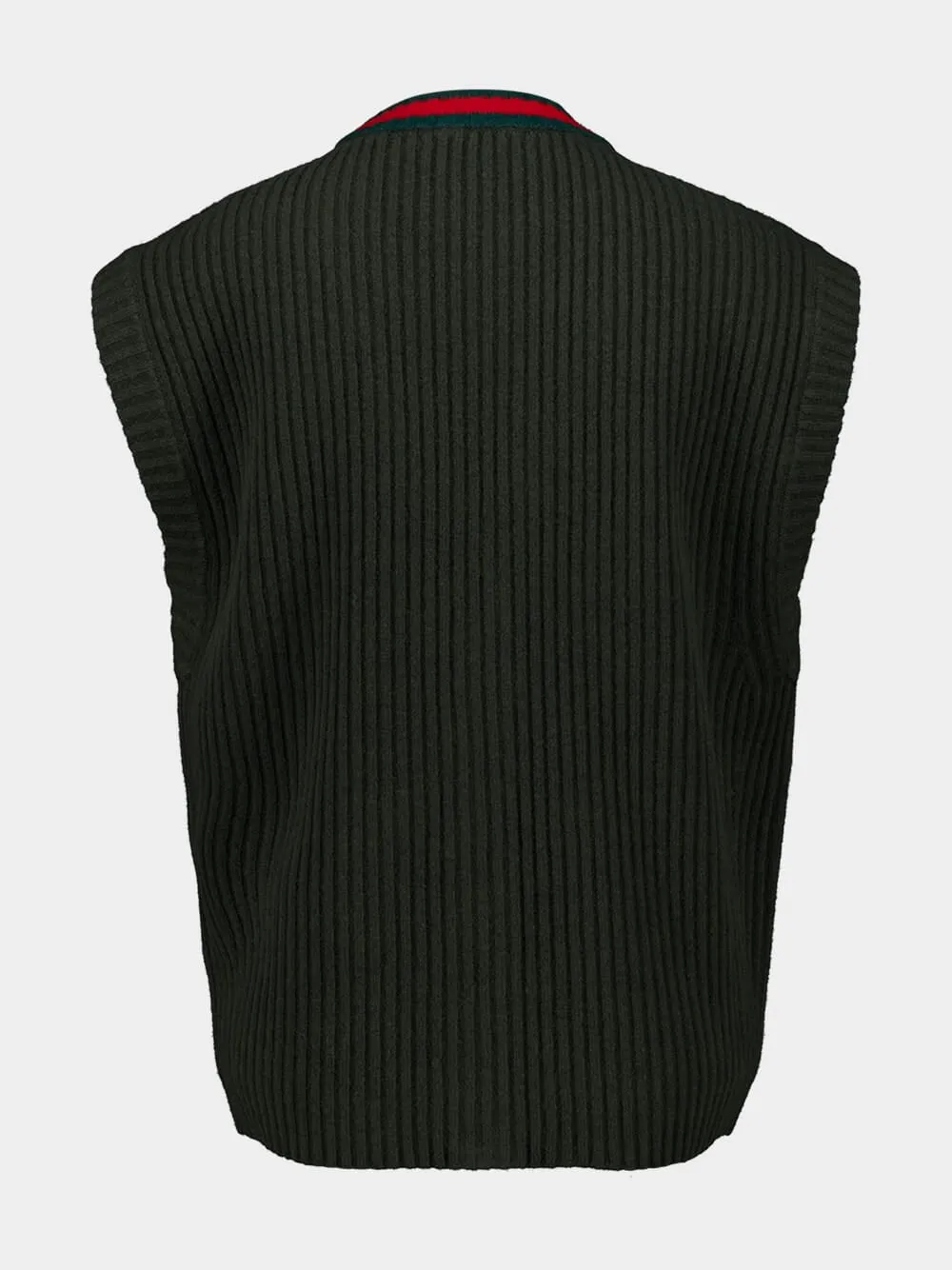 Forest Green Sleeveless Wool Cardigan sold by Fashion Clinic product image thumbnail 2