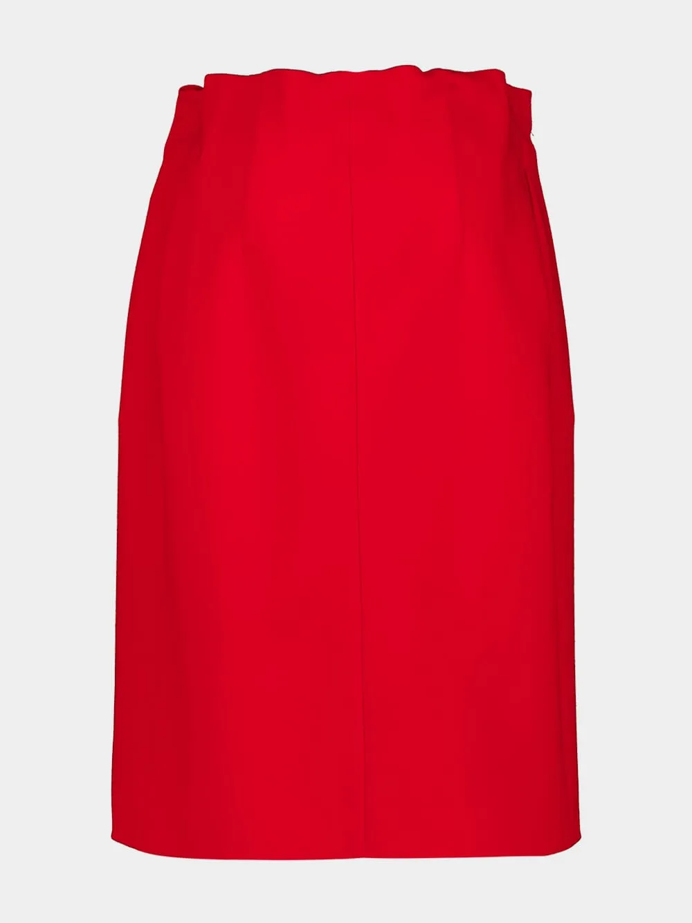 Red Melange Natté Wool Midi Skirt sold by Fashion Clinic product image thumbnail 3