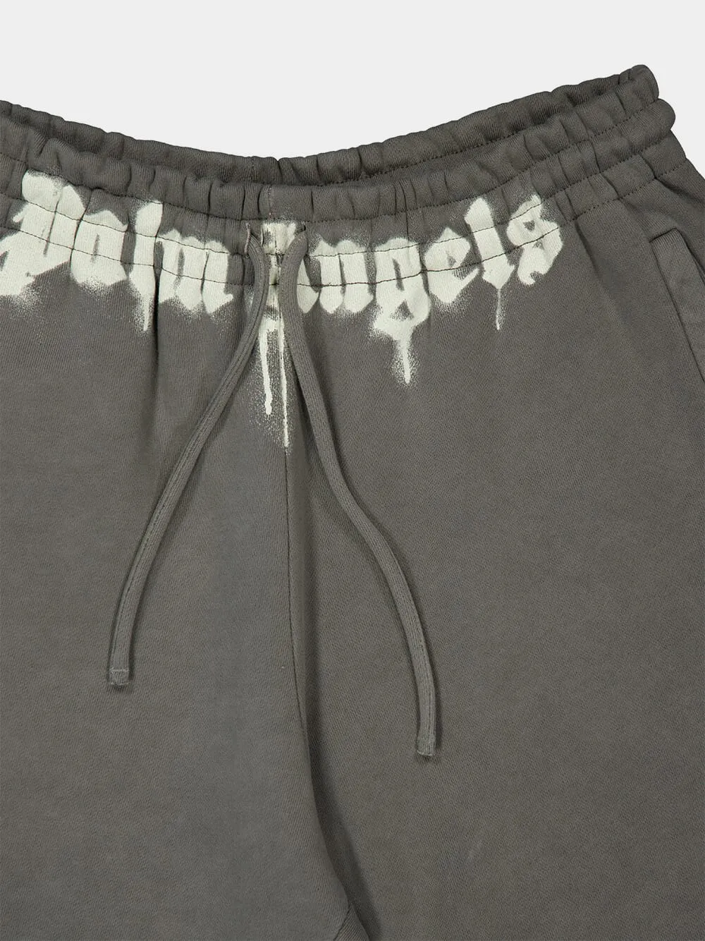 Dark Grey Cotton Logo Waist Sweatshorts sold by Fashion Clinic product image thumbnail 3