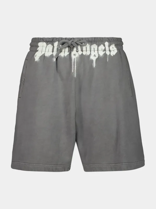 Dark Grey Cotton Logo Waist Sweatshorts sold by Fashion Clinic