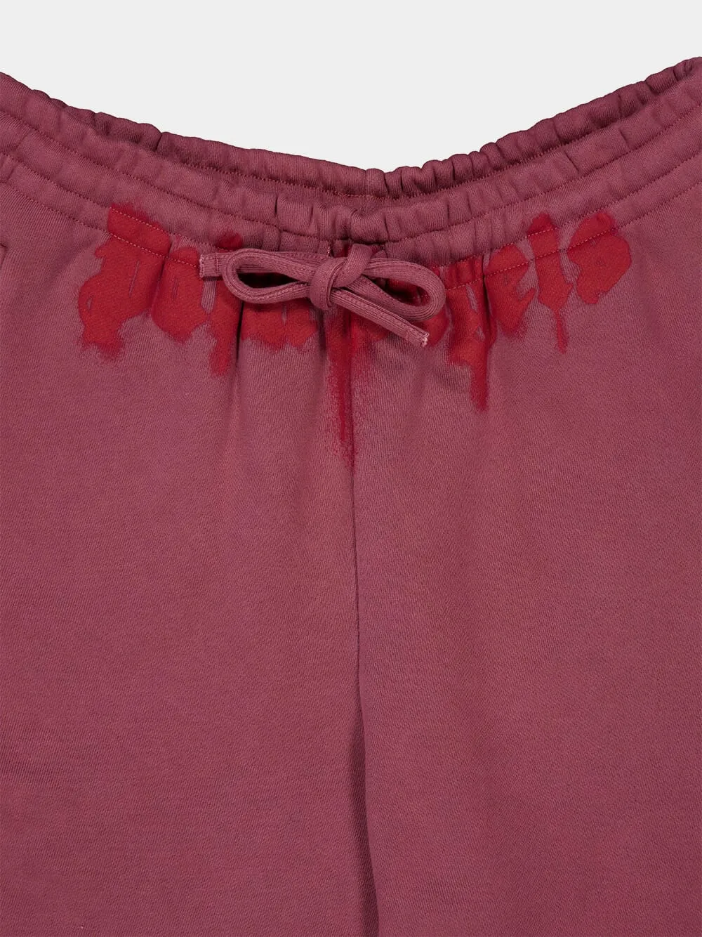 Burgundy Cotton Logo Waist Sweatshorts sold by Fashion Clinic product image thumbnail 3