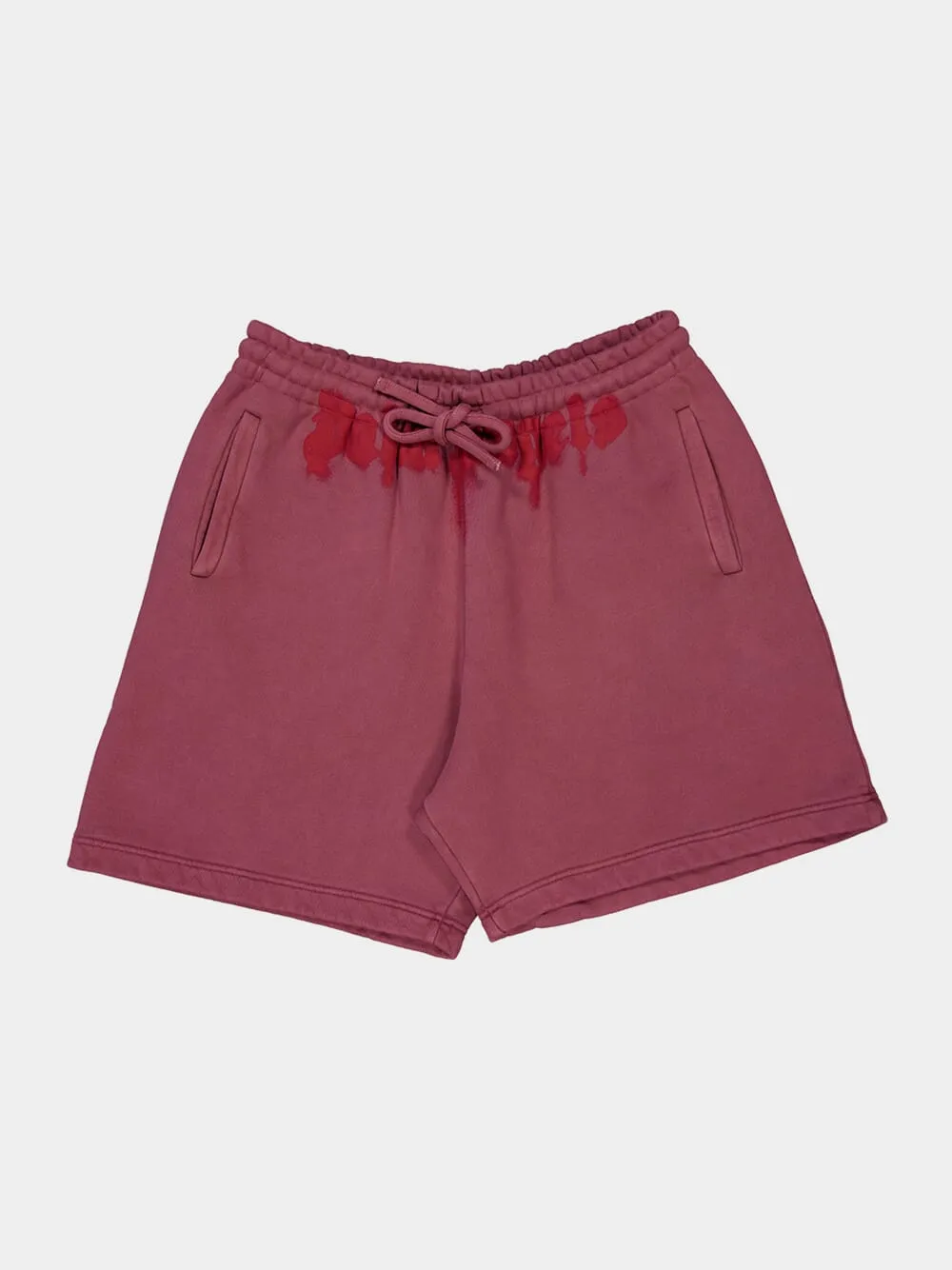 Burgundy Cotton Logo Waist Sweatshorts sold by Fashion Clinic product image thumbnail 5