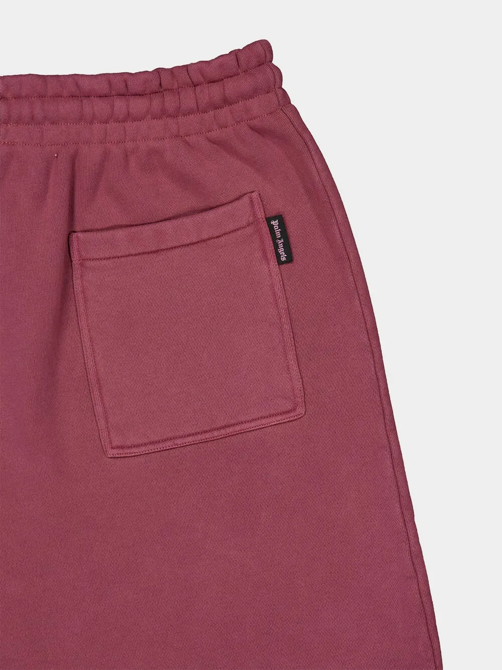 Burgundy Cotton Logo Waist Sweatshorts sold by Fashion Clinic product image thumbnail 4