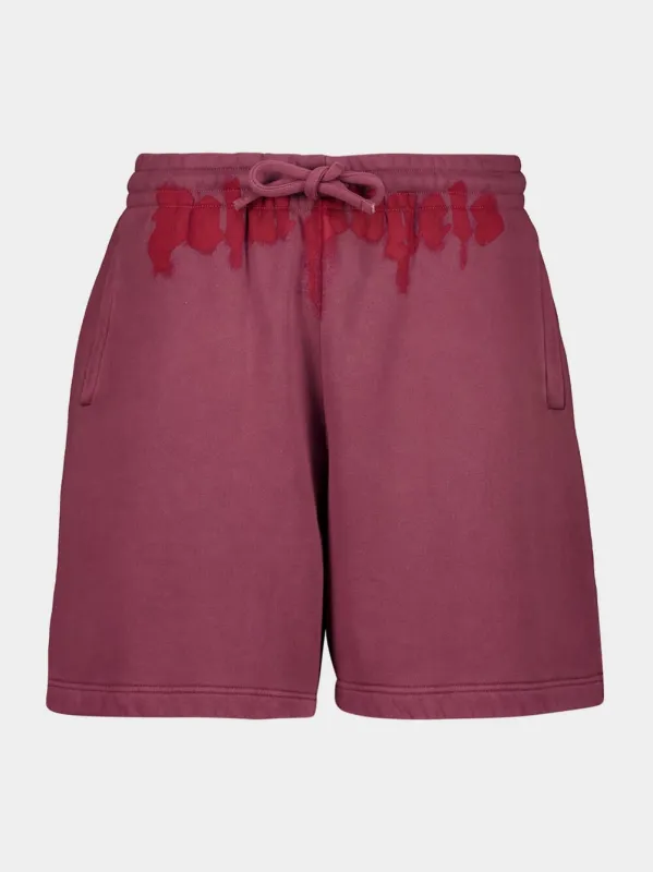 Burgundy Cotton Logo Waist Sweatshorts sold by Fashion Clinic