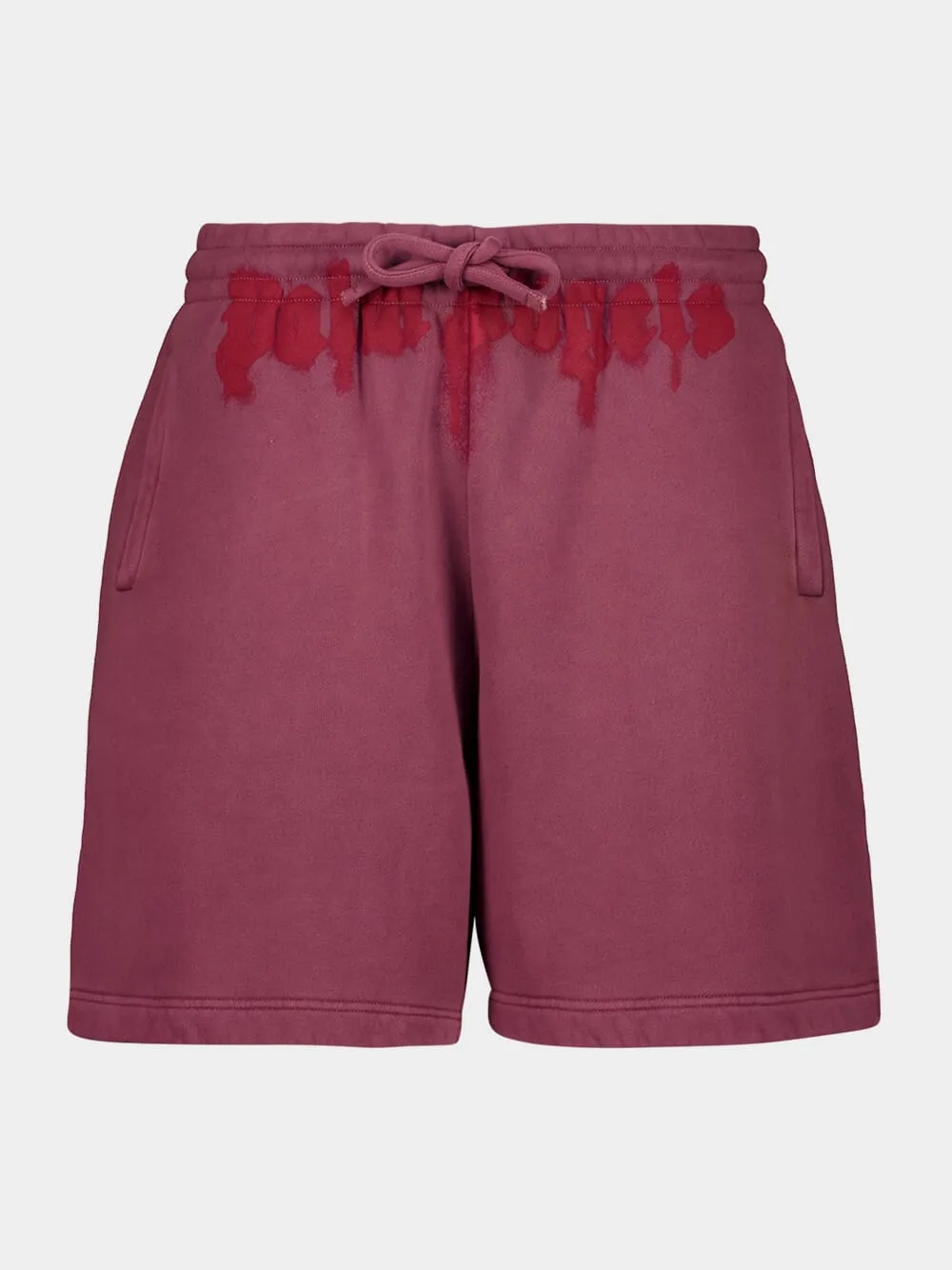 Burgundy Cotton Logo Waist Sweatshorts sold by Fashion Clinic