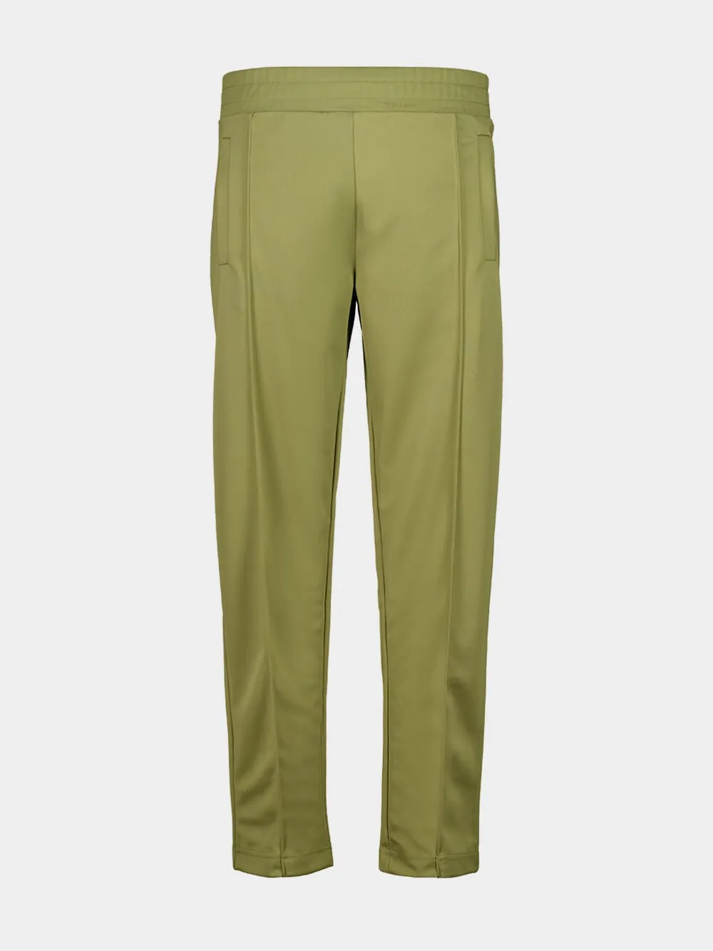 Army Green Track Pants with Back Curved Logo sold by Fashion Clinic