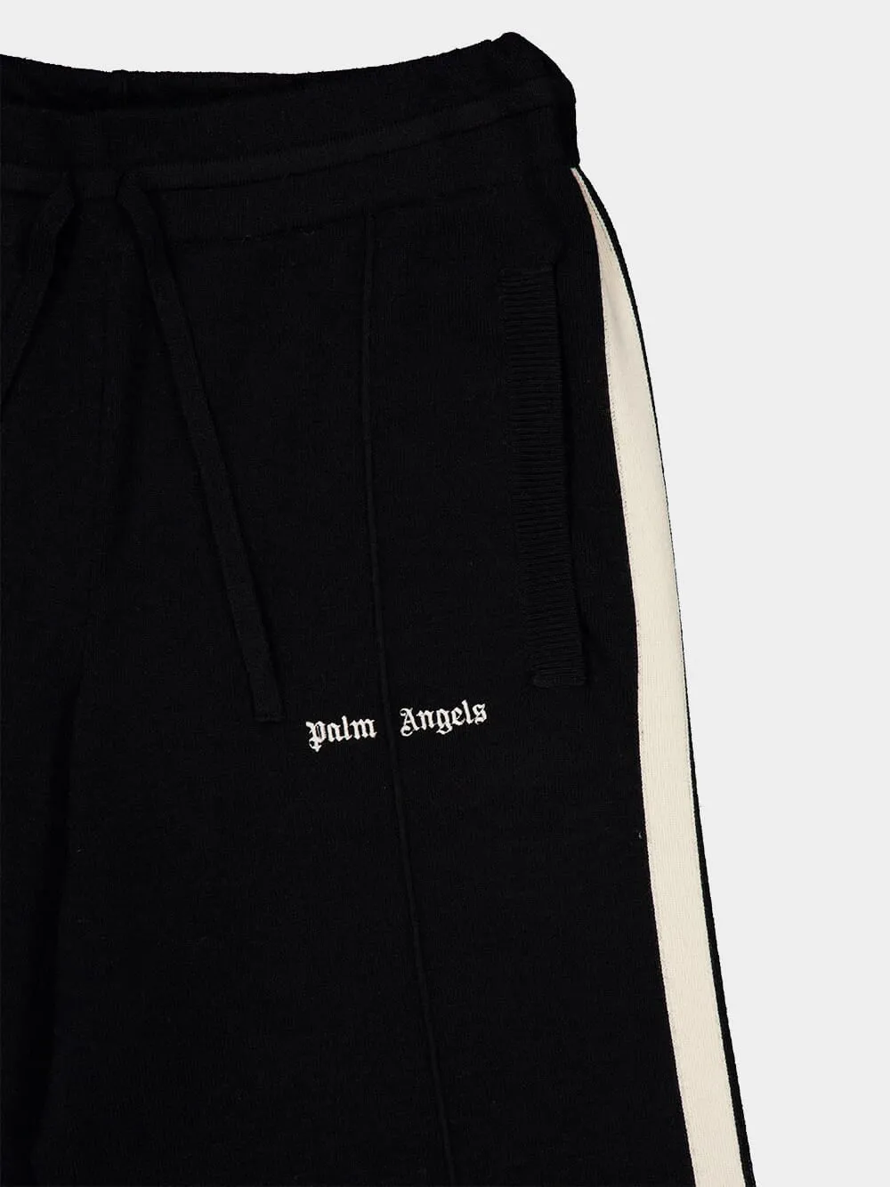 Black Track Pants with Classic Logo Knit Embroidery sold by Fashion Clinic product image thumbnail 3