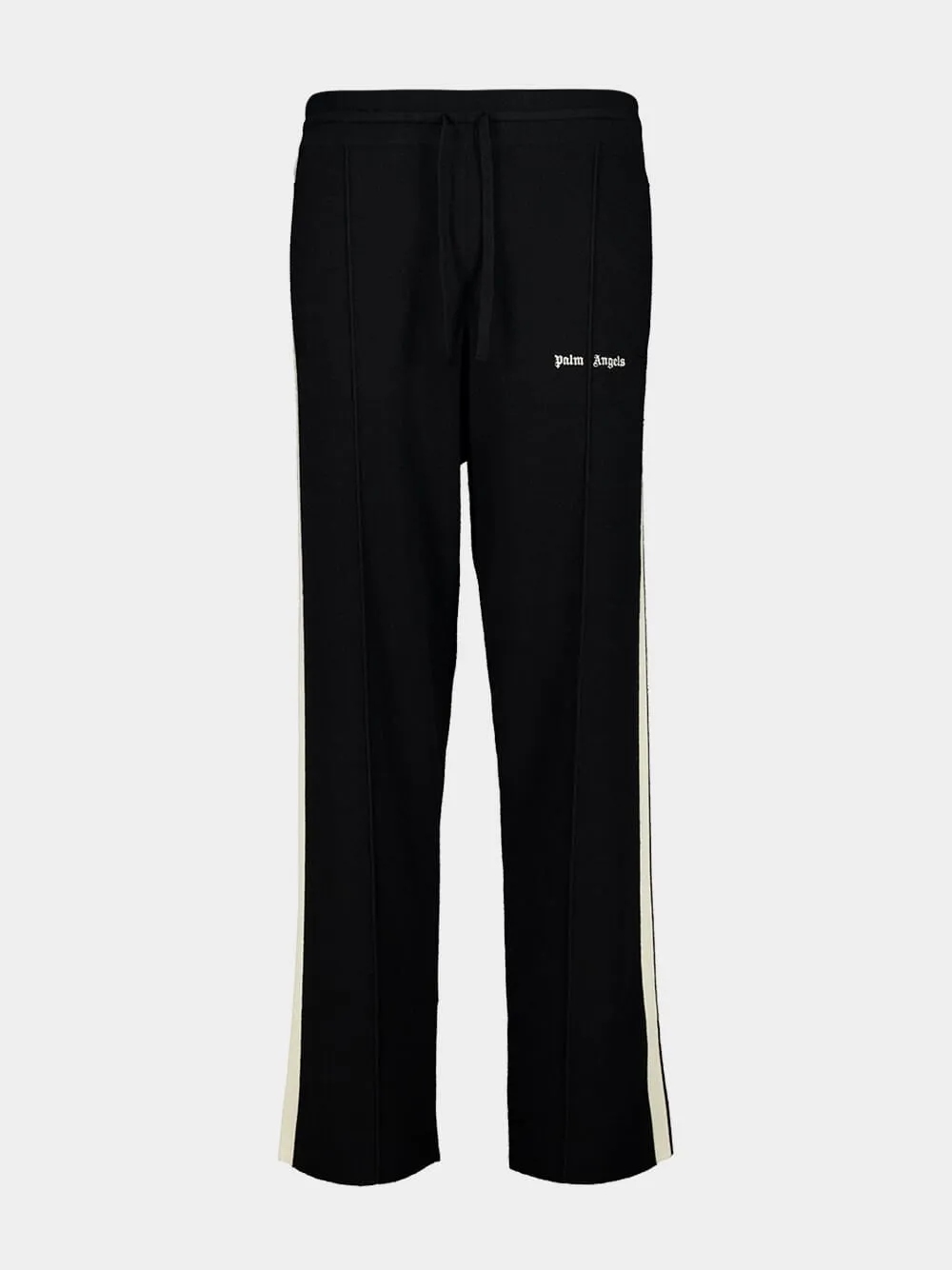 Black Track Pants with Classic Logo Knit Embroidery sold by Fashion Clinic