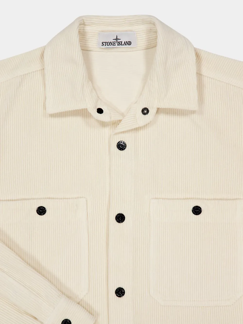 Ivory Corduroy Organic Cotton Overshirt sold by Fashion Clinic product image thumbnail 5