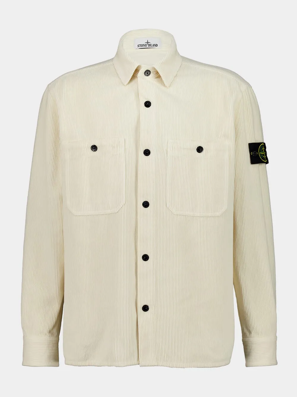 Ivory Corduroy Organic Cotton Overshirt sold by Fashion Clinic product image thumbnail 2