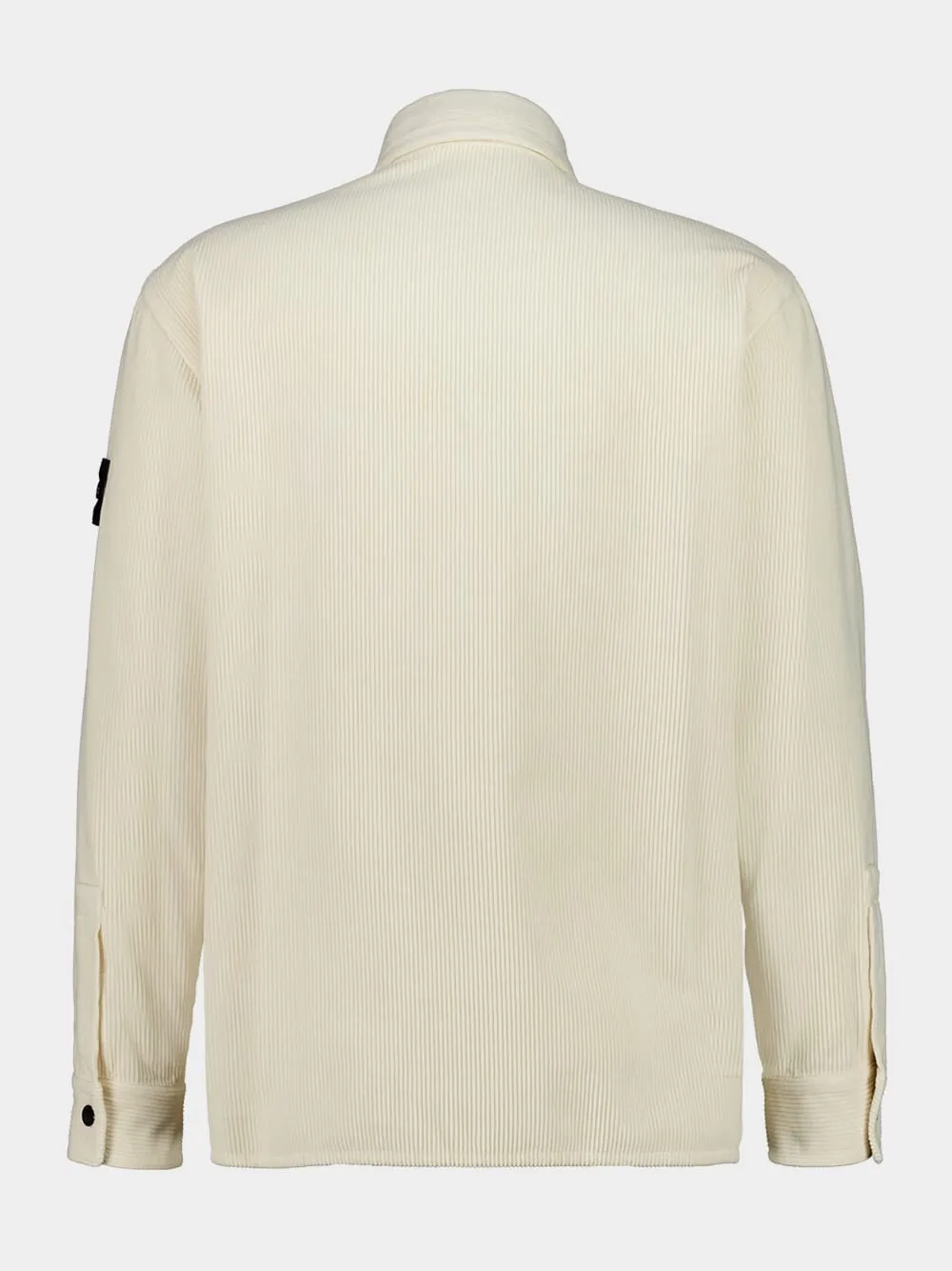 Ivory Corduroy Organic Cotton Overshirt sold by Fashion Clinic product image thumbnail 4