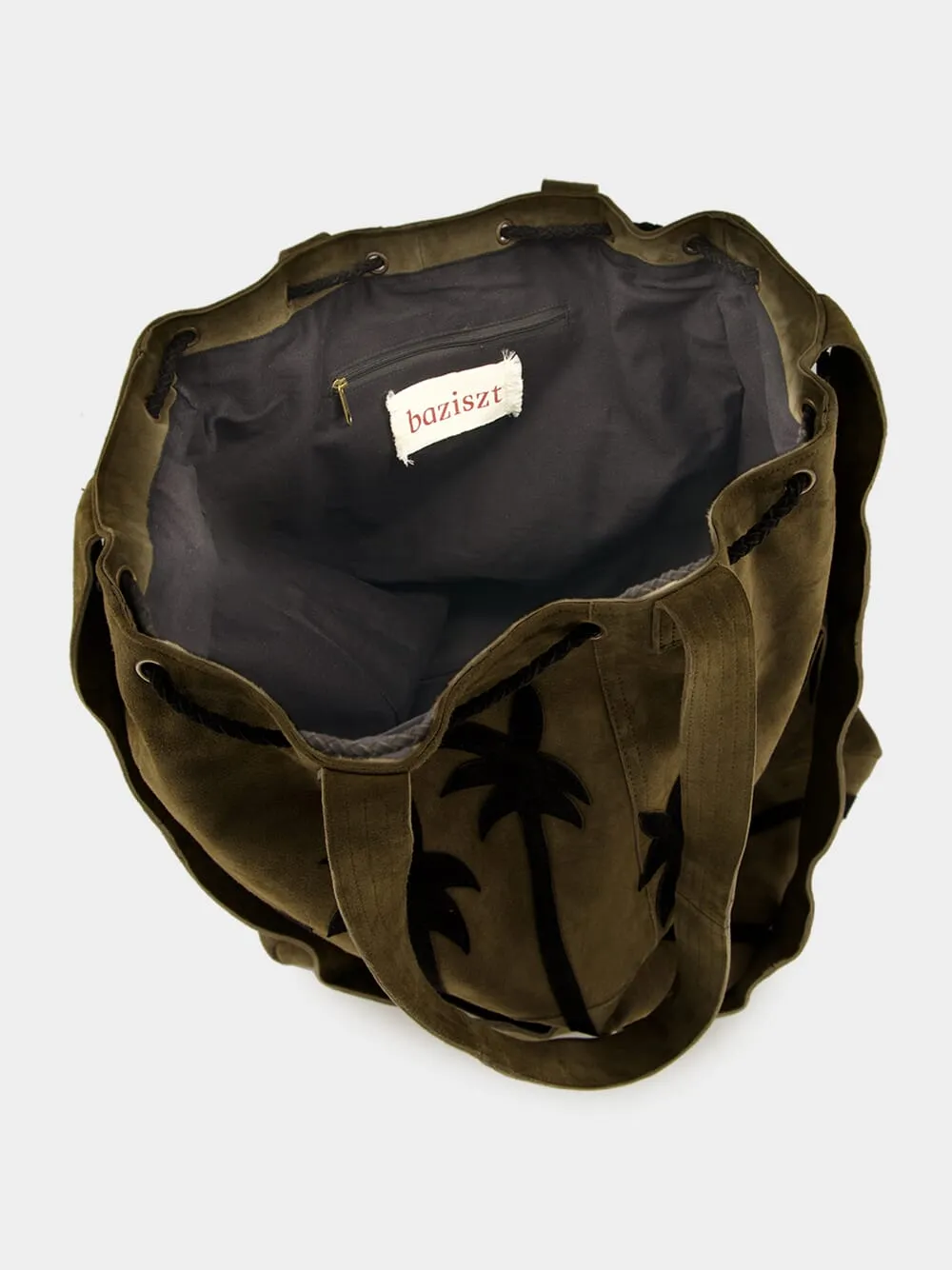 Khaki Green Suede Palmor Bag sold by Fashion Clinic product image thumbnail 5