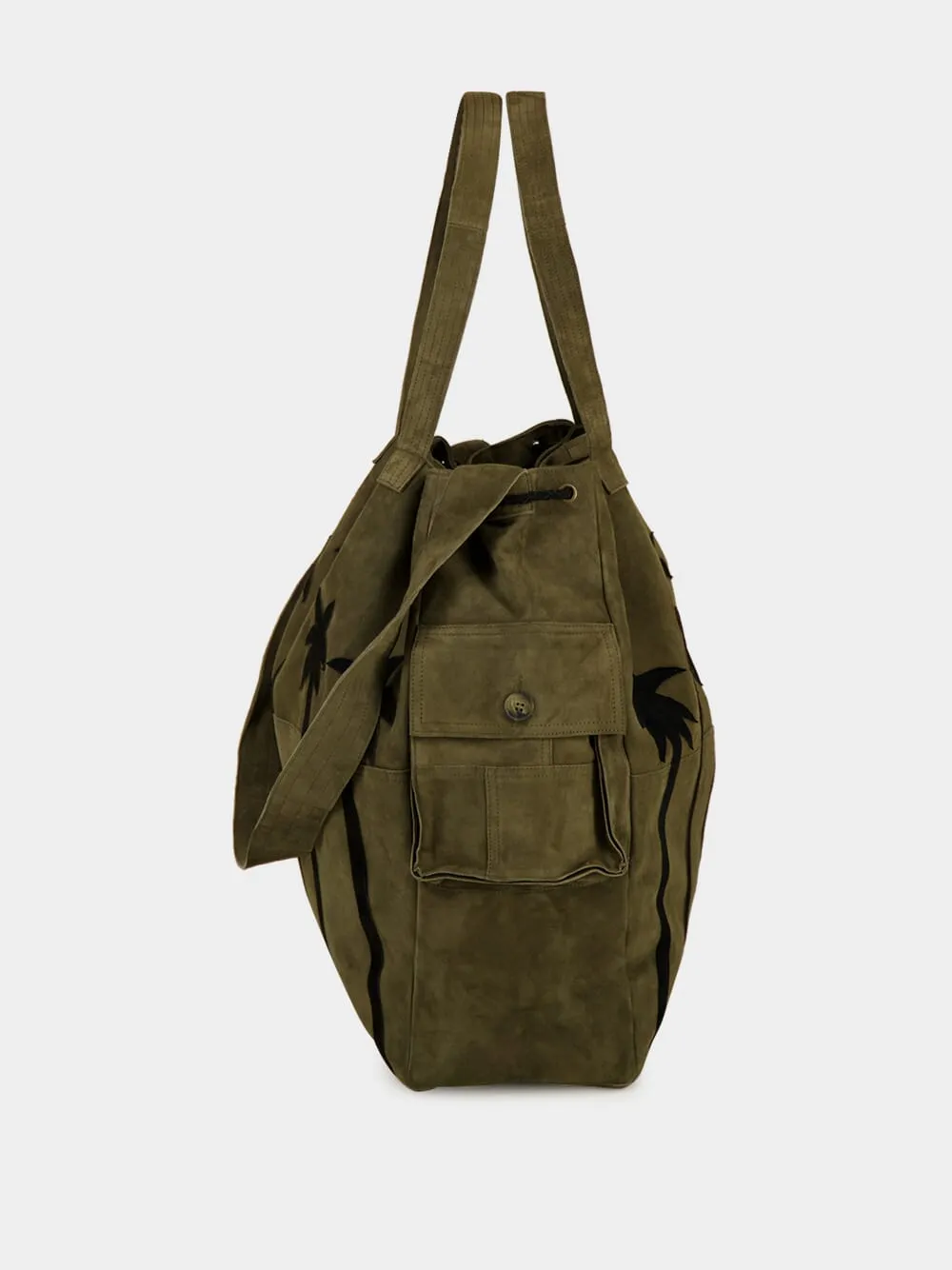 Khaki Green Suede Palmor Bag sold by Fashion Clinic product image thumbnail 3