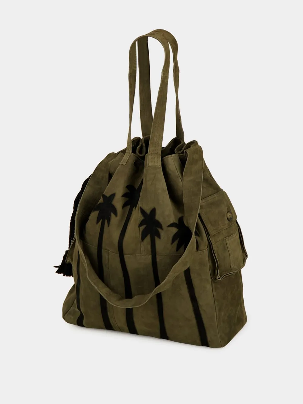 Khaki Green Suede Palmor Bag sold by Fashion Clinic product image thumbnail 4