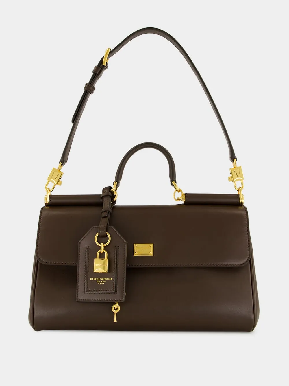 My Sicily Brown Leather Handbag sold by Fashion Clinic product image thumbnail 2