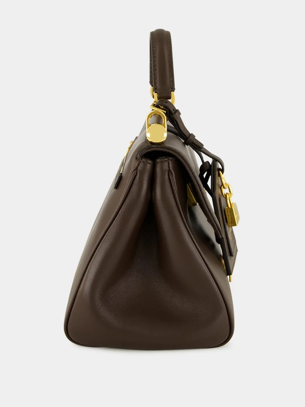 My Sicily Brown Leather Handbag sold by Fashion Clinic product image thumbnail 4