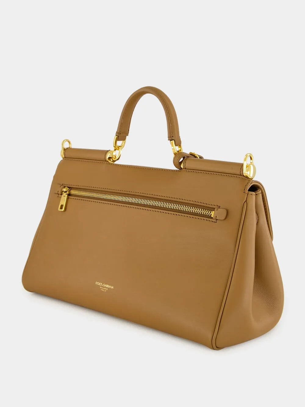 My Sicily Caramel Brown Leather Handbag sold by Fashion Clinic product image thumbnail 5