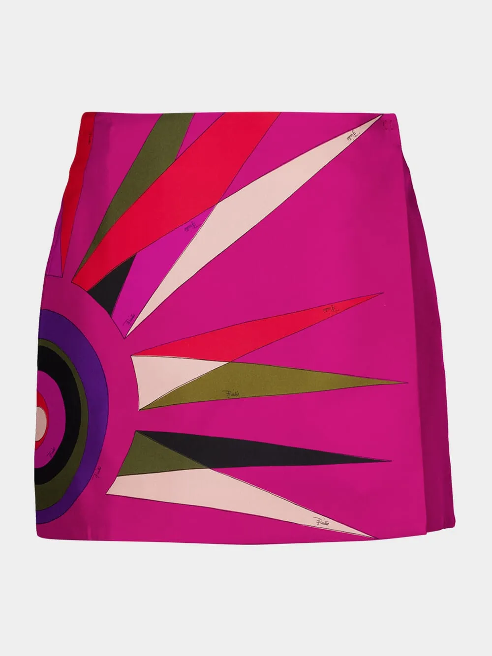Hawaiian Print Silk Wrap Mini Skirt sold by Fashion Clinic product image thumbnail 2