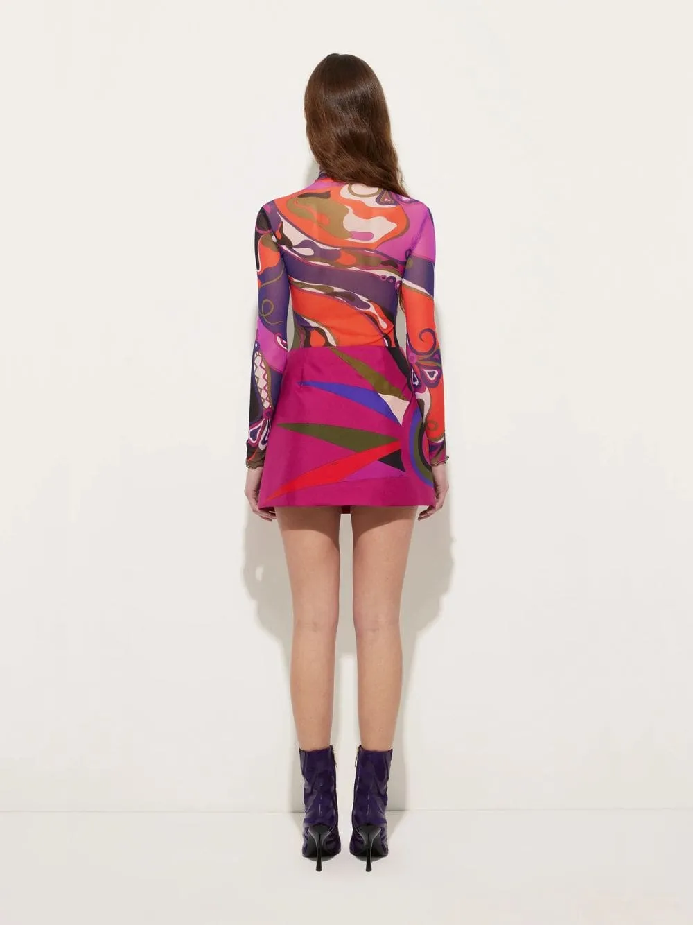 Hawaiian Print Silk Wrap Mini Skirt sold by Fashion Clinic product image thumbnail 3