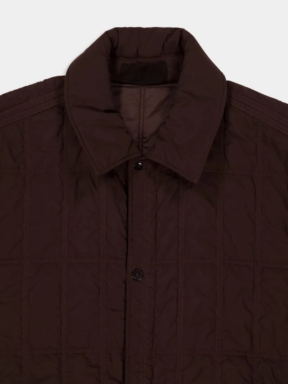 Dark Brown Quilted Zip Jacket sold by Fashion Clinic product image thumbnail 3