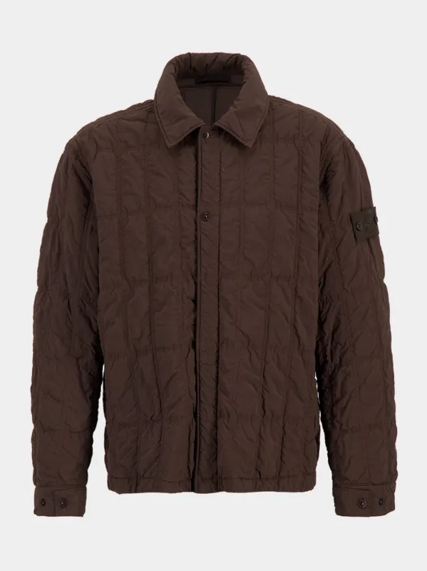 Dark Brown Quilted Zip Jacket sold by Fashion Clinic