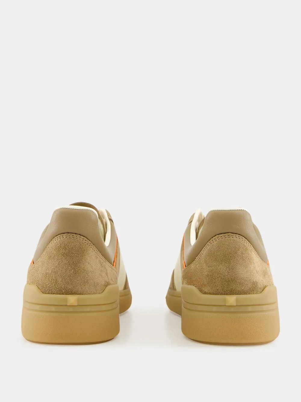 Khaki and Ivory Upvillage Low-Top Sneaker sold by Fashion Clinic product image thumbnail 5
