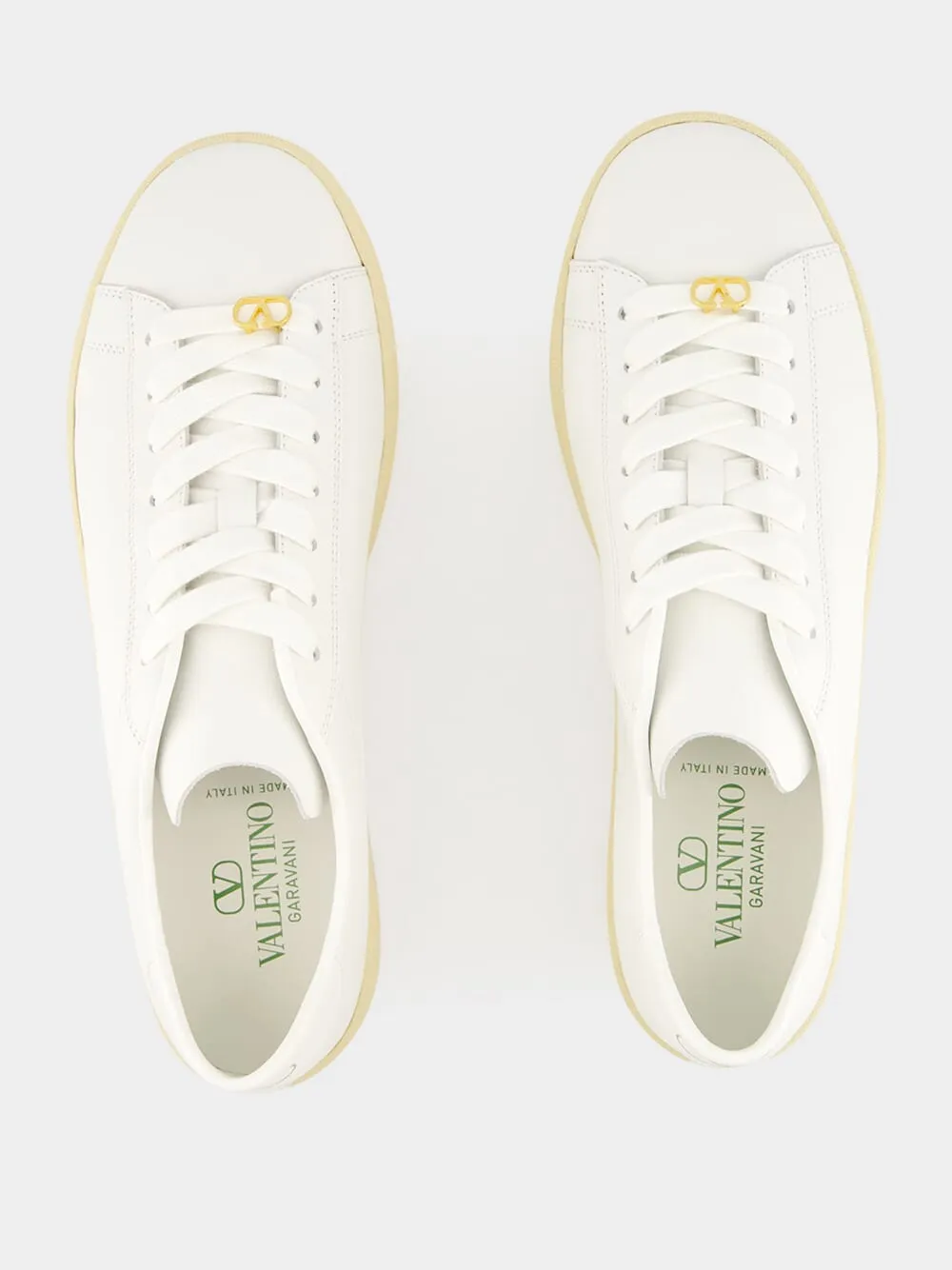 White Royco Trainer in Nappa Calfskin sold by Fashion Clinic product image thumbnail 4