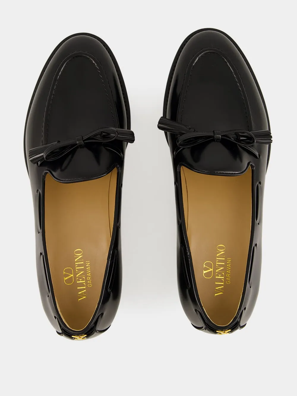 Black Bowshire Calfskin Loafers sold by Fashion Clinic product image thumbnail 5