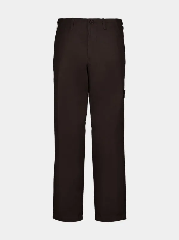 Dark Brown Ghost Weatherproof Canvas Chinos made by Stone Island