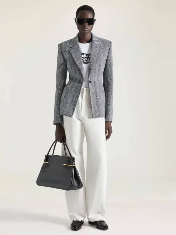 Black Large Pinch Leather Handbag sold by Fashion Clinic