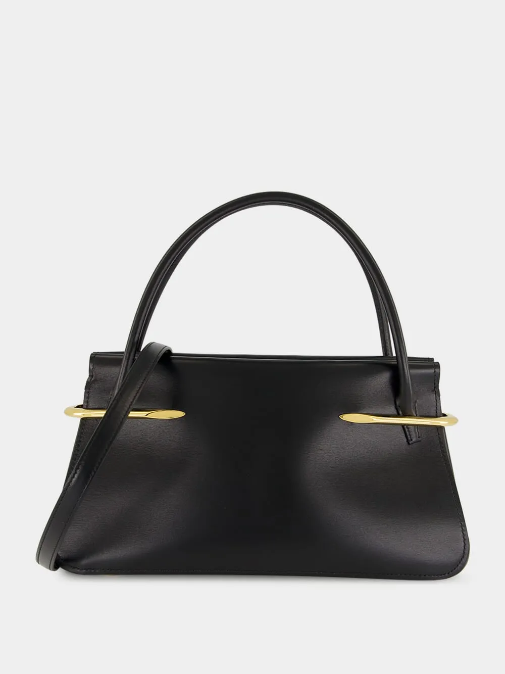 Black Medium Pinch Leather Handbag sold by Fashion Clinic