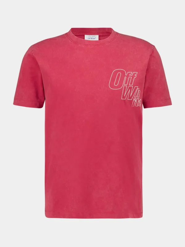 Coral Red Outline Arrow T-Shirt sold by Fashion Clinic