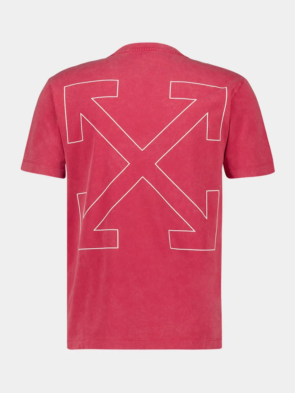 Coral Red Outline Arrow T-Shirt sold by Fashion Clinic product image thumbnail 2