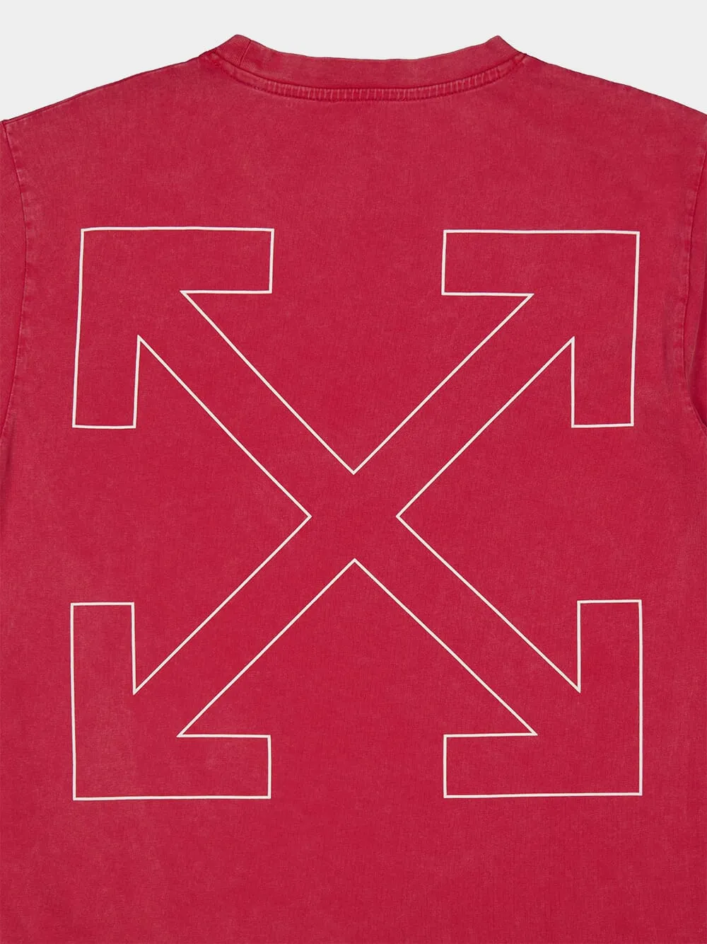 Coral Red Outline Arrow T-Shirt sold by Fashion Clinic product image thumbnail 4