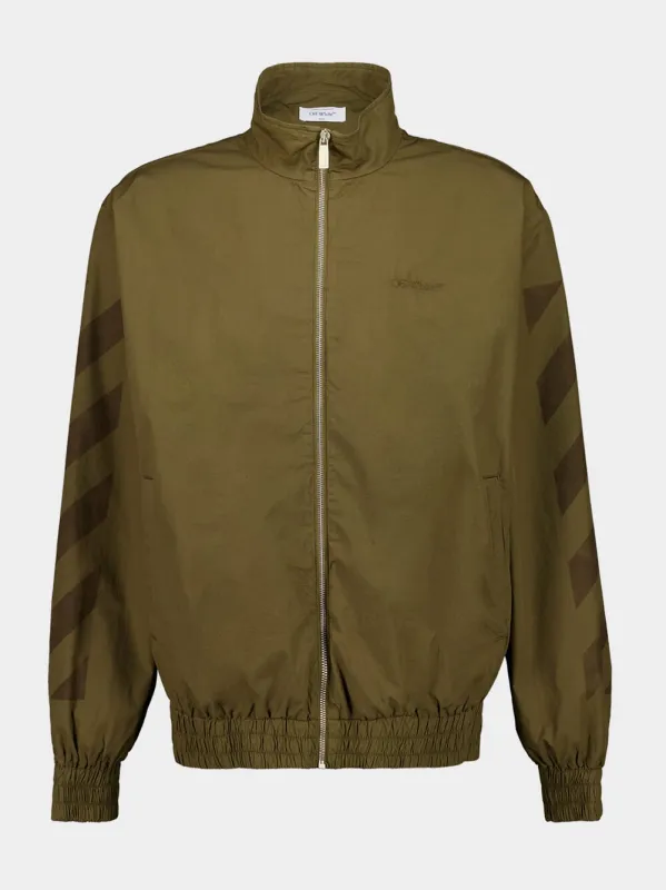 Army Green Diag Track Jacket made by Off-White